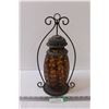 Image 1 : Mosaic Glass Candle Lantern - 15" Tall