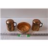 Image 1 : Copper Salt & Pepper Shakers & Acorn Cake Pan