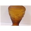 Image 3 : Vintage Amber Glass Decanter - 10.5" Tall