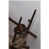 Image 3 : * Antique Spinning Wheel - 36" x 30" - Some Wear, Peddle Missing Parts?