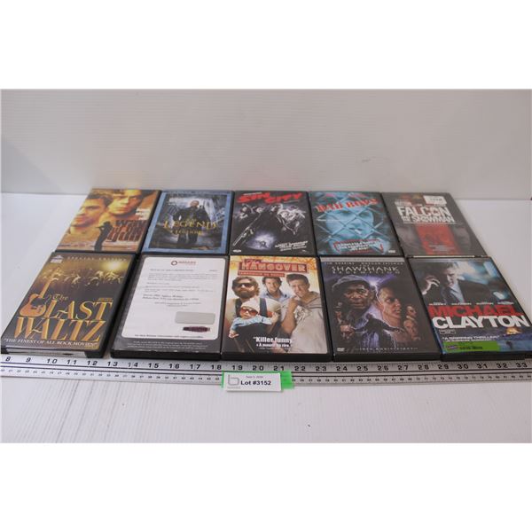 (10) DVDs: Hangover, Shawshank Redemption, Bad Boys, I am Legend, Misc.