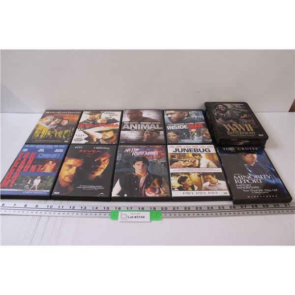 (10) DVDs: 3:10 Yuma, Animal, WWII, Seven, Misc.