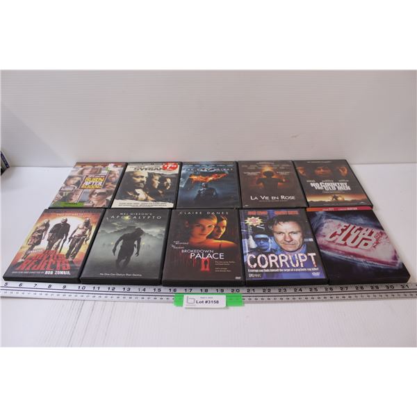 (10) DVDs: Devils Rejects, Fight Club, Dark Knight, Syrian, Misc.