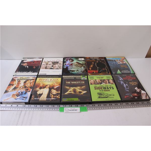(10) DVDs: Closer, Being Julia, Sideways, Unforgiven, Misc.