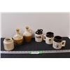 Image 1 : (3) Liquor Crock, (2) Crock Mugs, Small Crock