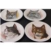Image 3 : (4) Wood & Sons Cat Decorative Plates, Blue Ashtray, Hallcraft Tea cup Set