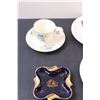 Image 4 : (4) Wood & Sons Cat Decorative Plates, Blue Ashtray, Hallcraft Tea cup Set