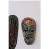 Image 3 : (2) African Wooden Masks - 10" & 8"