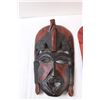 Image 2 : (2) African Wooden Masks - 13"