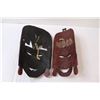 Image 4 : (2) African Wooden Masks - 13"