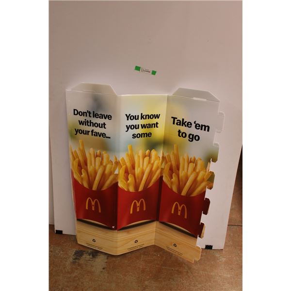 * McDonalds Advertising Sign 43'' x 37''