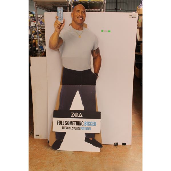 * Dwayne "The Rock" Johnson ZOA Advertising Sign 77''