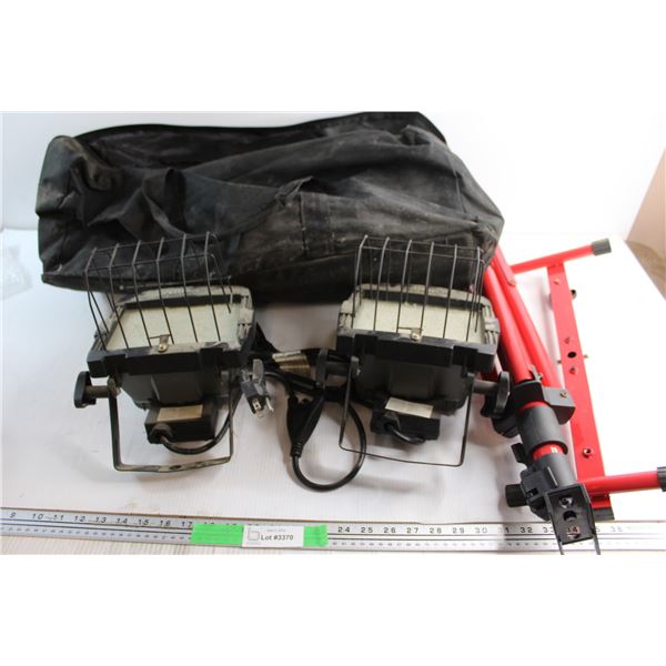 (2) Noma Construction Light - Untested, Stand and Bag