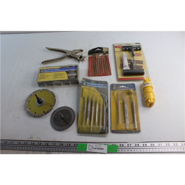 Power Fist Heat Shrink and Dental Kits, Tubeless Tire Repair Kit and Assorted Items