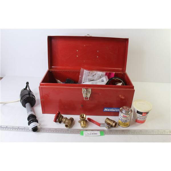 Mastercraft Metal Tool Box - Assorted Plumbing Parts