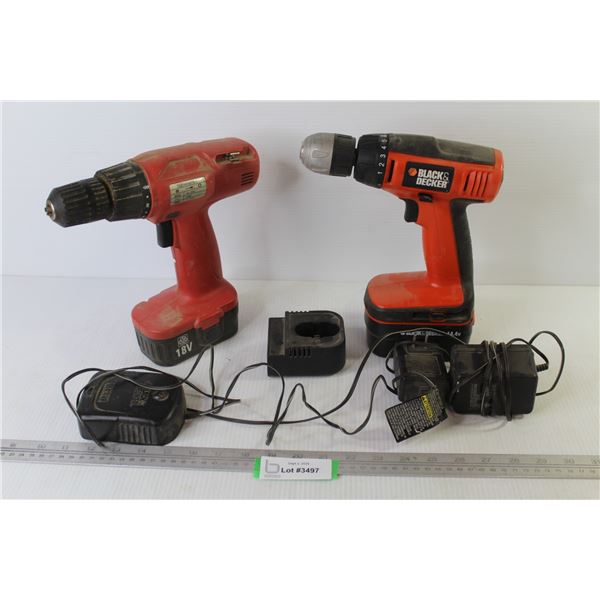 (2) Cordless Drills w/Chargers (untested)