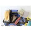 Image 2 : Rubbermaid Case - Corner Trowel - Hand Sander - Sheet Metal Snips - Hand Tools - Sanding Mesh