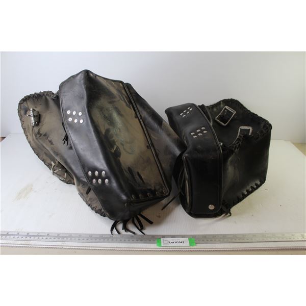 Motorcycle Saddle Bags (shows age)