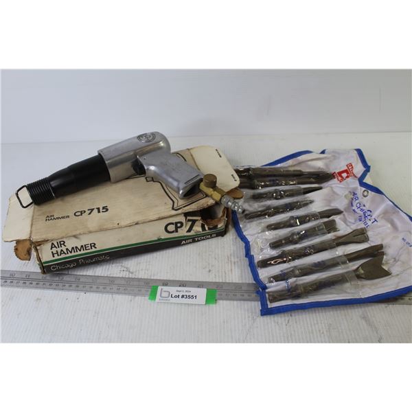 Chicago Pneumatic Air Hammer w/9 Piece Chisel Set