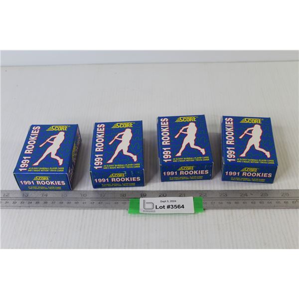 (4) Packages of 1991 Baseball Rookie Player Cards - Sealed