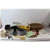 Image 1 : Assorted Plant Pots, Wicker Basket With Metal Handles, Vogue Cigarette Papers, Coasters, Assorted Ho