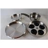 Image 5 : (4) Pots, Strainer Pot, Fryer Basket, Kitchen Strain Pour Spoon, Punch Bowl Ladle