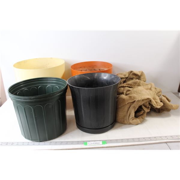 (2) Potato Sack, (4) Planters