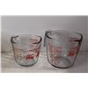 Image 2 : (2) Anchor Hocking Fire King Measuring Cup, (3) Plastic Mixing Bowls, Tupperware Tray, Tupperware Li