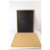 Image 7 : Assorted Curtains, Chalk Board - 18" x 24", Cork Mat - 21" x 17", (6) Orange Bowls/Containers