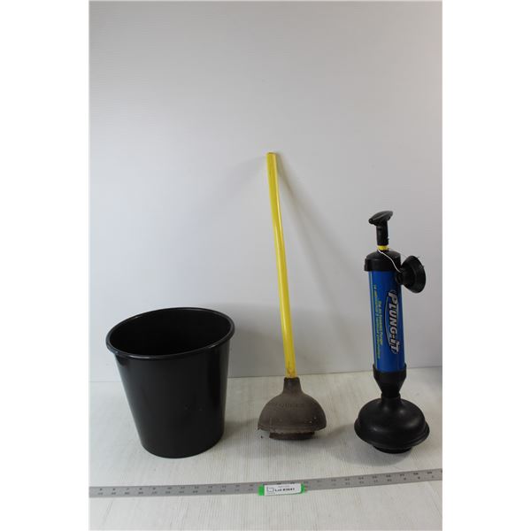 (2) Plungers, Bucket