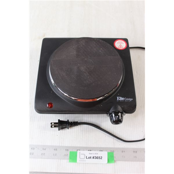 Elite Cuisine Portable Cooktop - Tested Works - Consigner Says Works Well