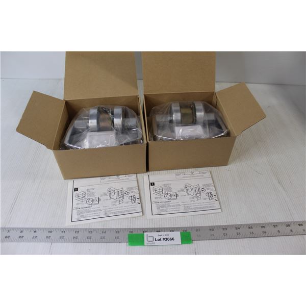 (2) Door Handle With Lock Set - New