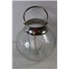 Image 3 : (2) Metal Snail Candle Holders, Glass Lantern