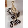 Image 2 : Assorted Wooden Pinecones Decorations and Various Christmas Holiday Decorations