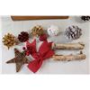 Image 3 : Assorted Wooden Pinecones Decorations and Various Christmas Holiday Decorations