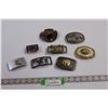 Image 1 : (7) Vintage Belt Buckles & Copper Alberta Canada Cowboy Hat