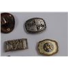 Image 3 : (7) Vintage Belt Buckles & Copper Alberta Canada Cowboy Hat
