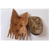 Image 4 : (2) Wooden Masks: Balinese & African Mask