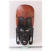 Image 1 : African Wooden Mask - 18" x 8"