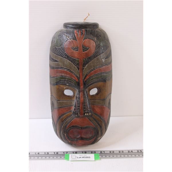 African Wooden Mask - 13" x 6"