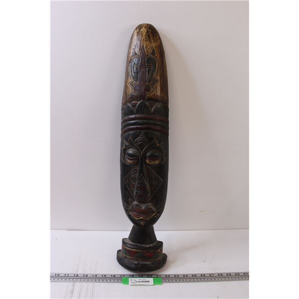African Wooden Carved Decor- 26" x 6"
