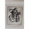 Image 2 : (3) Charcoal Drawings in Frames - 9" x 6" - Various Artists - One Frame Has Crack in Glass