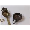 Image 2 : (2) Antique Tea Strainers & Candle Wick Trimmer