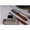 Image 4 : Lot: Frying Pan, Hand Beater, Grater, Knife Sharpener, Misc.