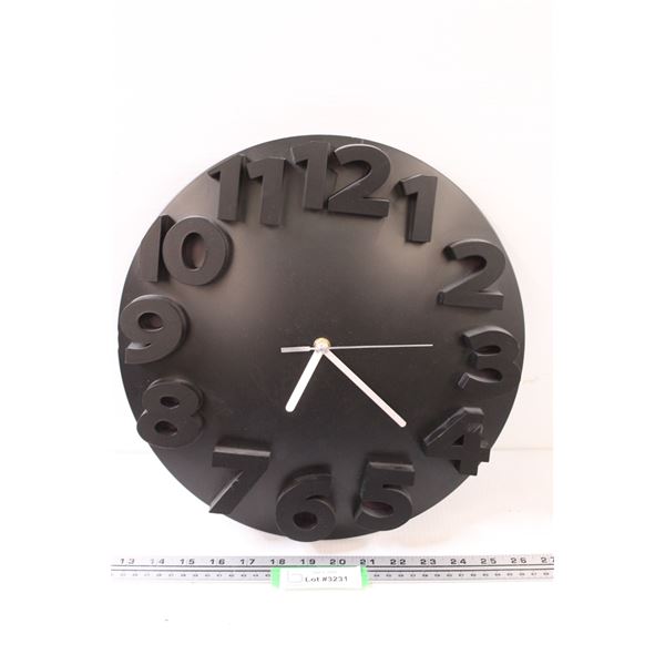 Pop-Out Number Wall Clock - Battery Operated, as is