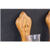 Image 2 : (2) Wooden & Glass Wall Mount Candle Holders - 11" Long