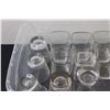 Image 3 : (18) Glass Shot Glasses in Container ((3) Coca Cola Style)