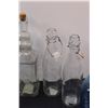 Image 4 : (5) Clear Glass Bottles & (2) Blue Glass Bottles