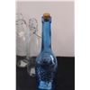 Image 5 : (5) Clear Glass Bottles & (2) Blue Glass Bottles