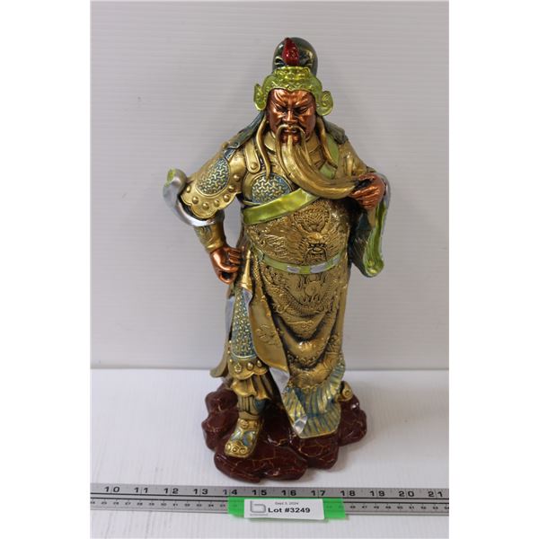 Chinese Kuan Kong Statue - 15" Tall (Missing His Sword)